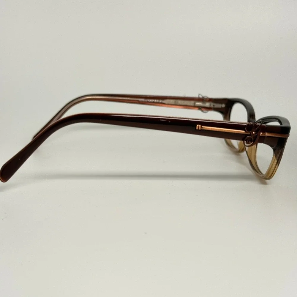 Guess GU2304 BRN Brown Gradient Rectangular Eyeglass Frames 53-16-135 Logo G